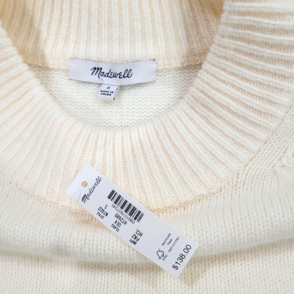Madewell SoftWool Boxy Crewneck Sweater Sz S NWT NT602 - Picture 9 of 11